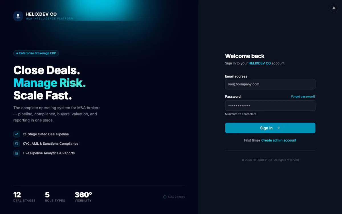 Screenshot of DealFlow