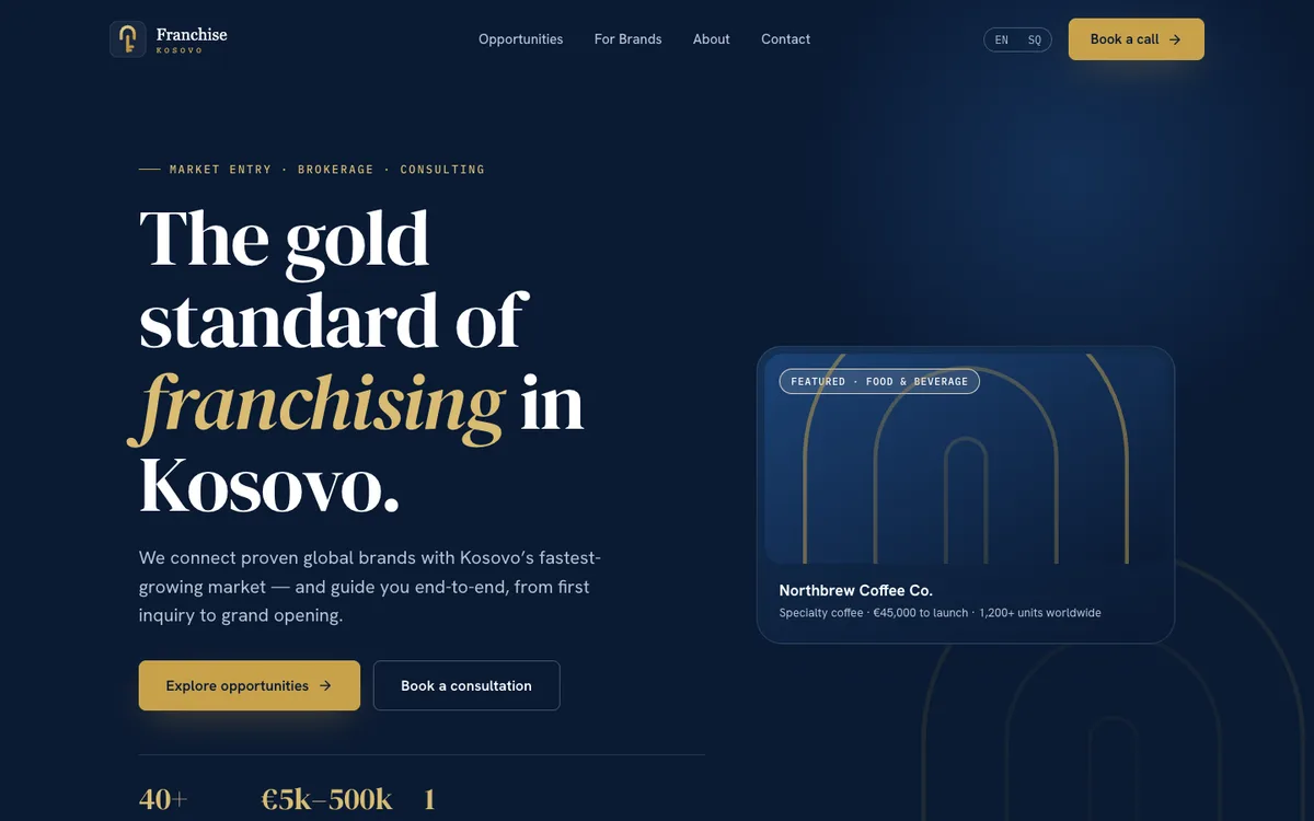 Screenshot of Franchise Kosovo