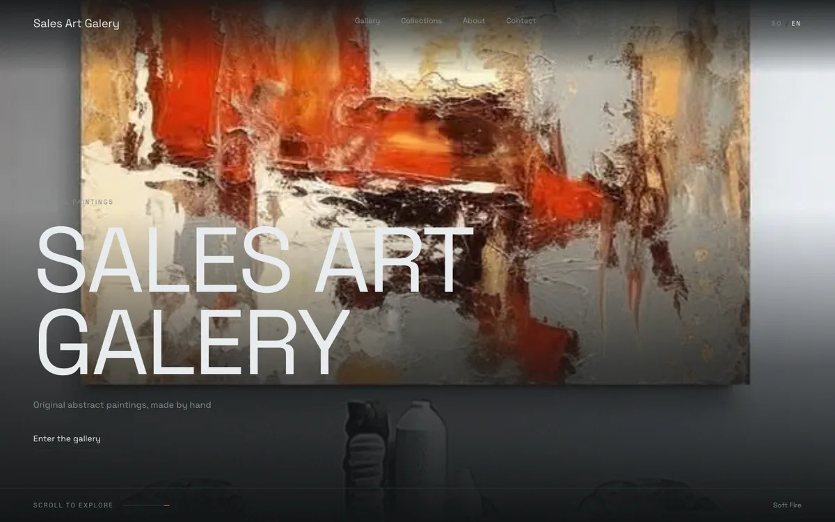 Screenshot of Sales Art Gallery